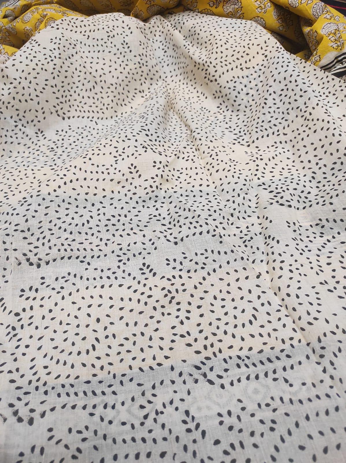 Hand block print saree