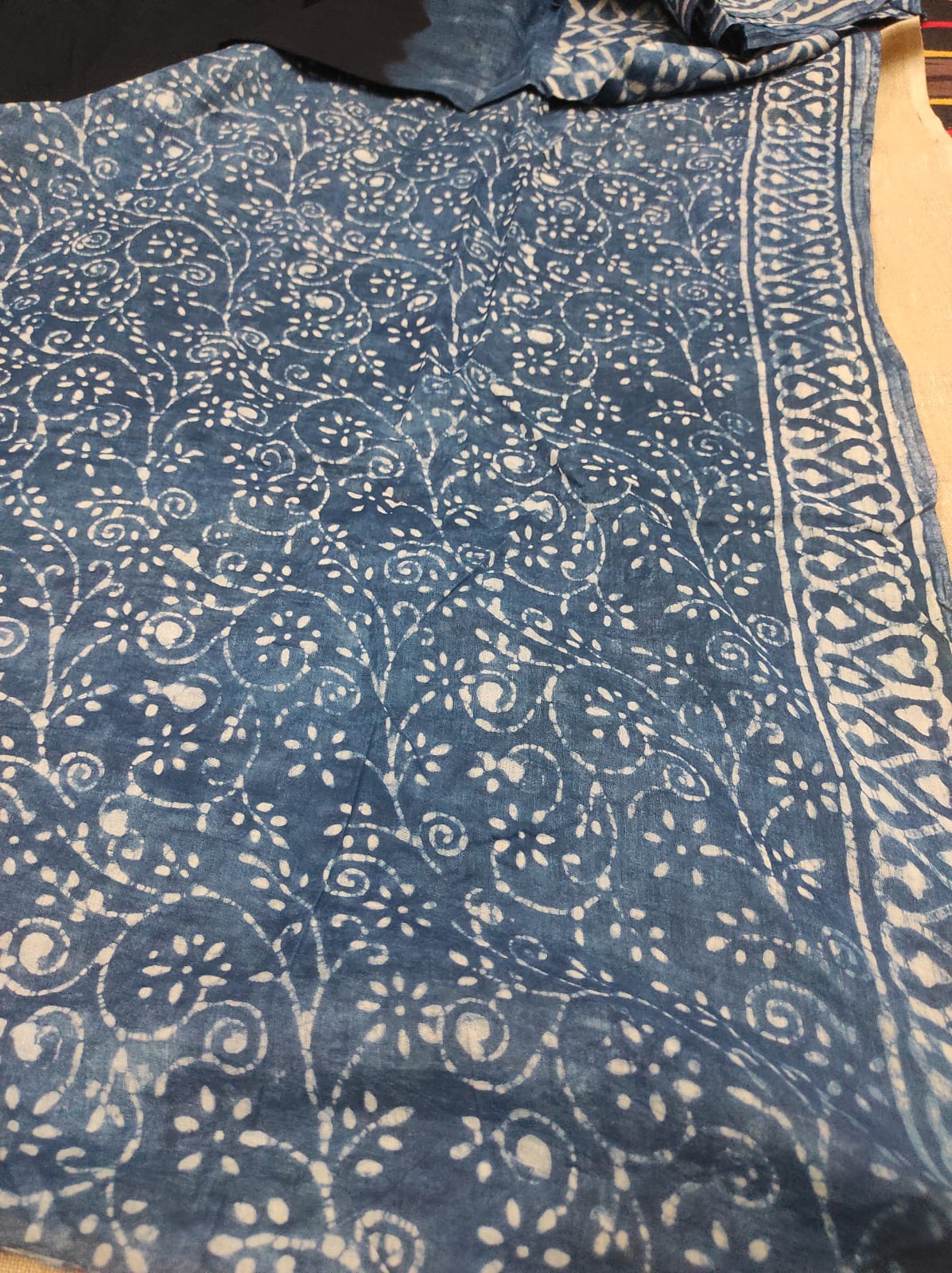 Hand block print saree