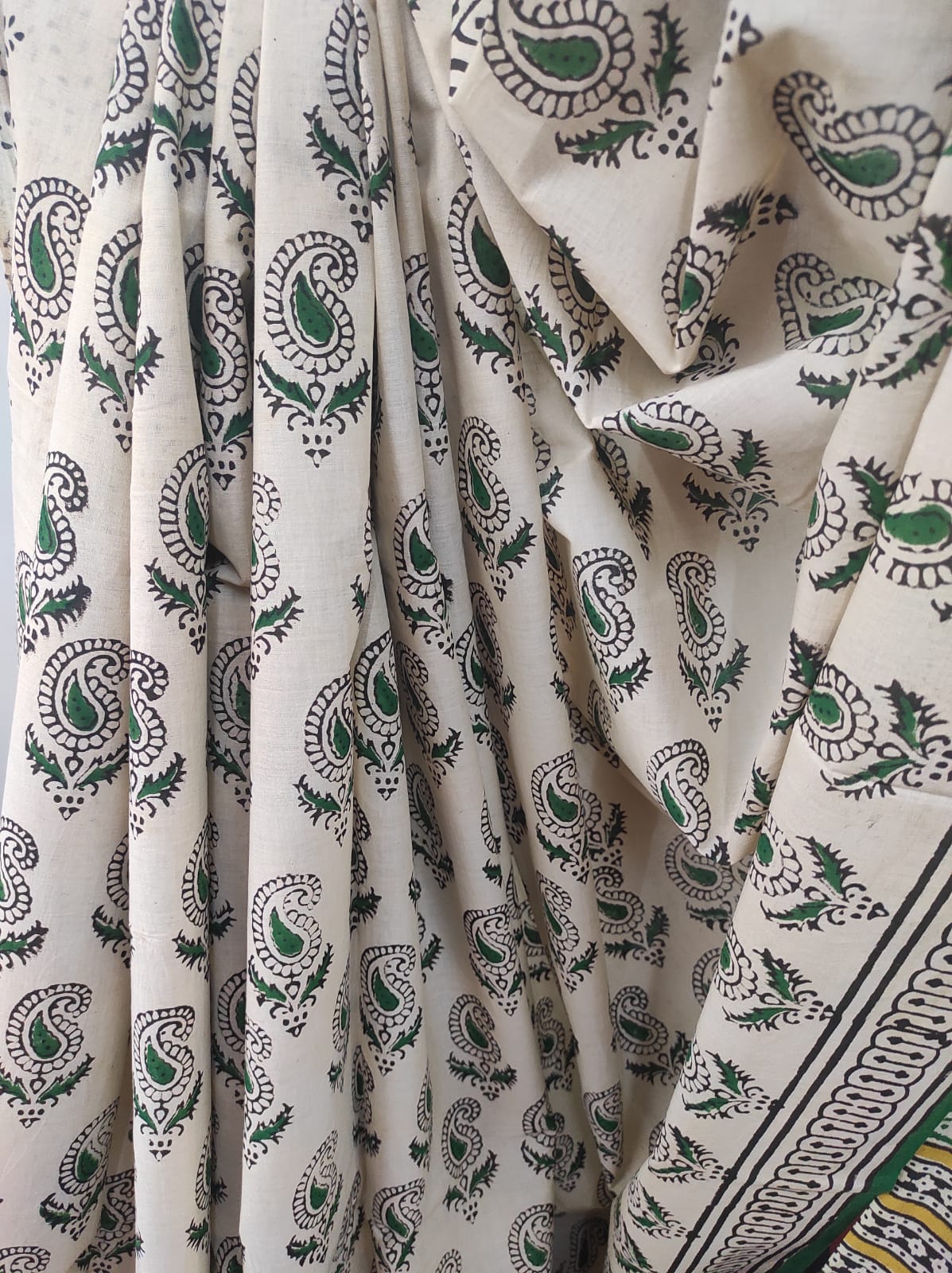 Hand block print saree