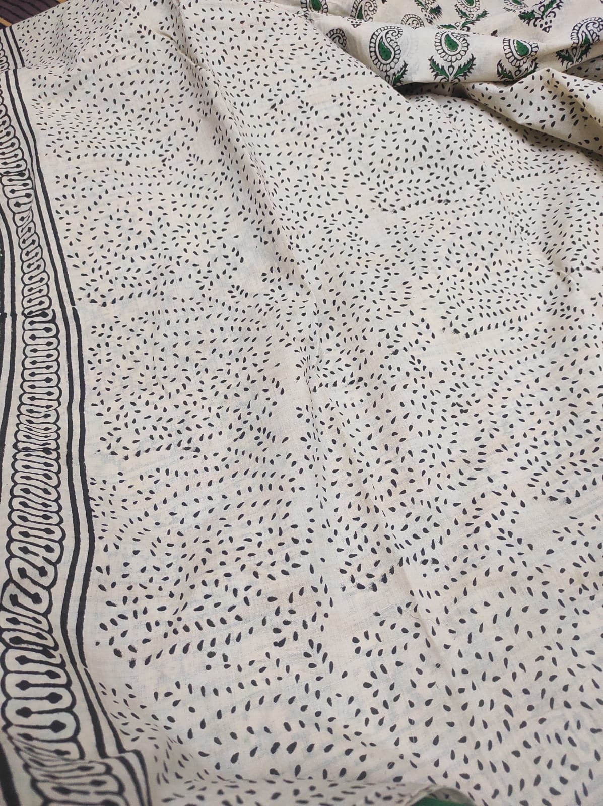 Hand block print saree