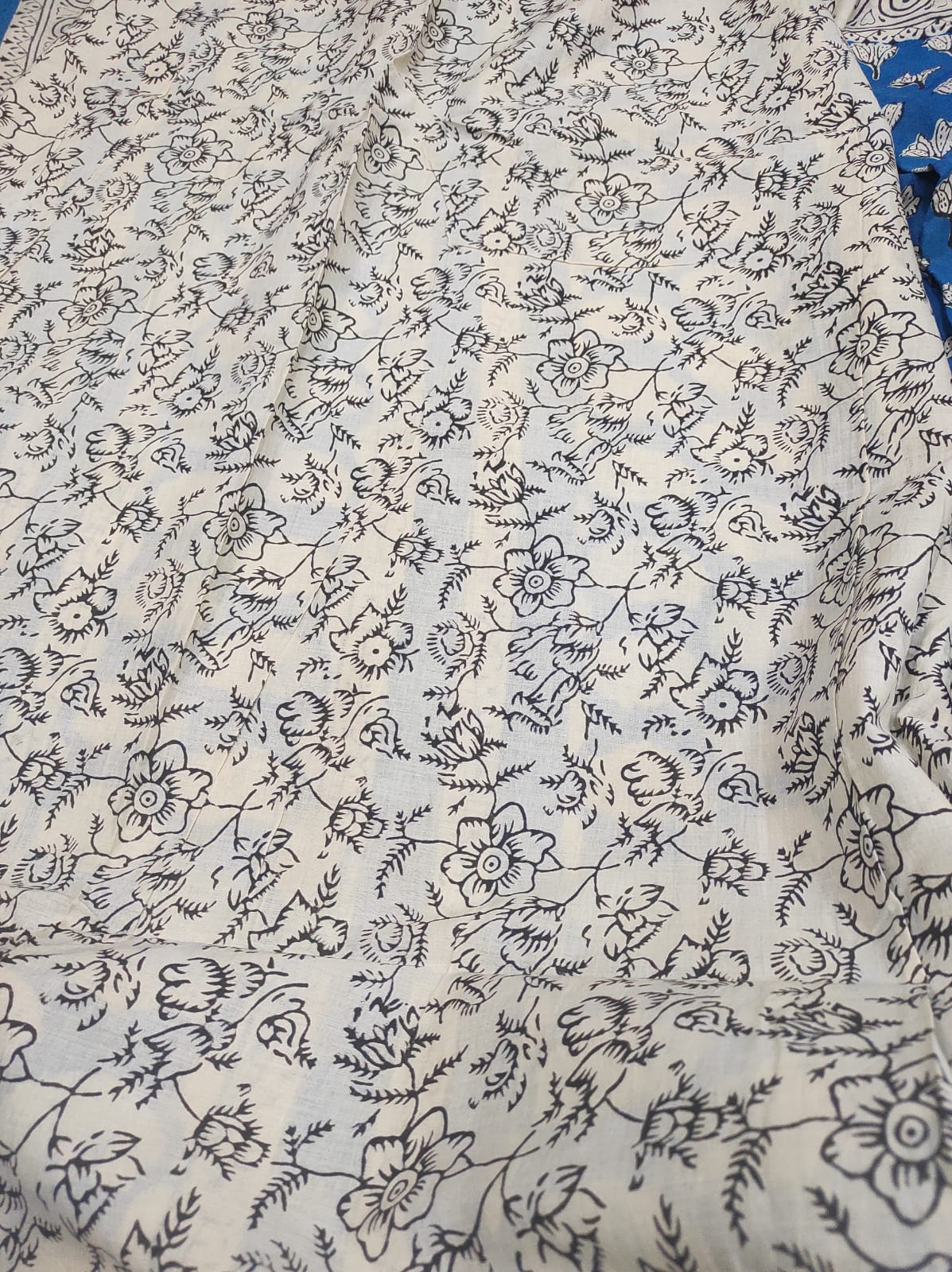 Hand block print saree