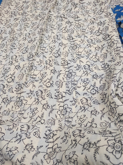 Hand block print saree