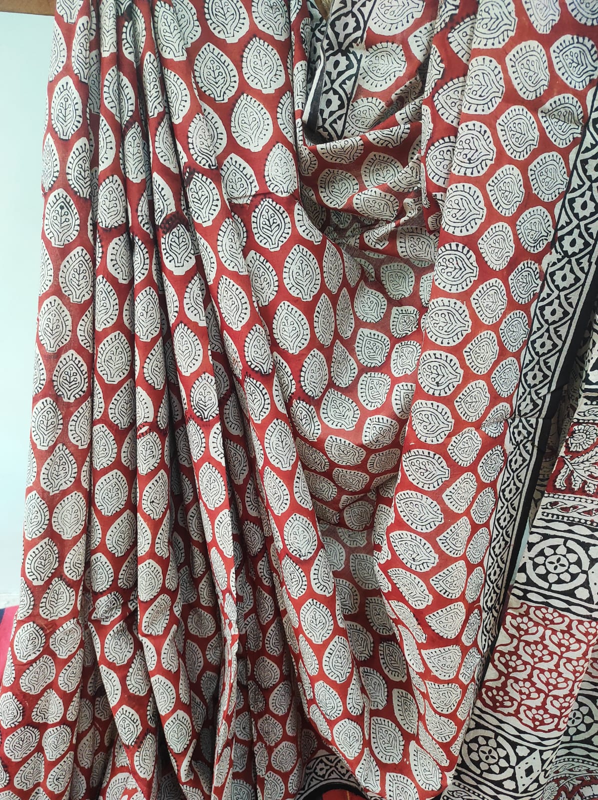Hand block print saree