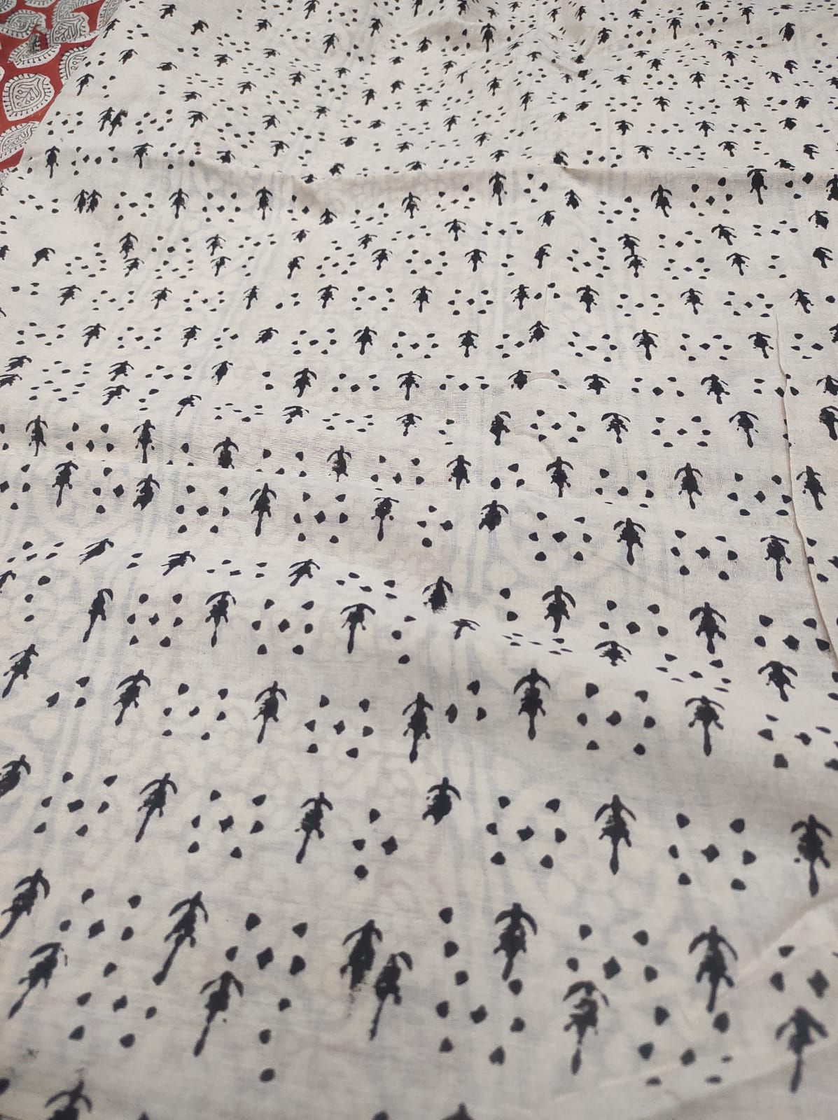 Hand block print saree
