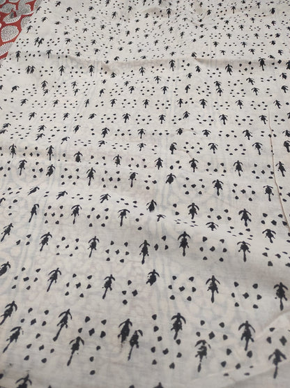 Hand block print saree