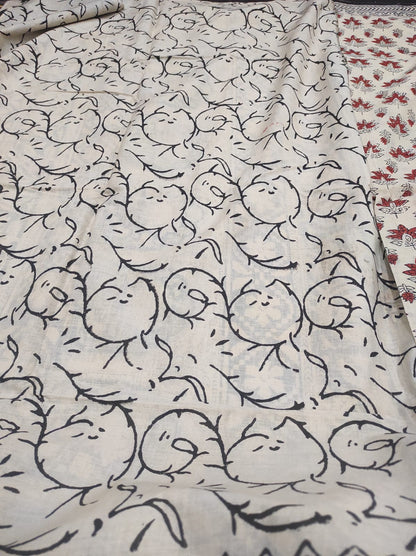 Hand block print saree