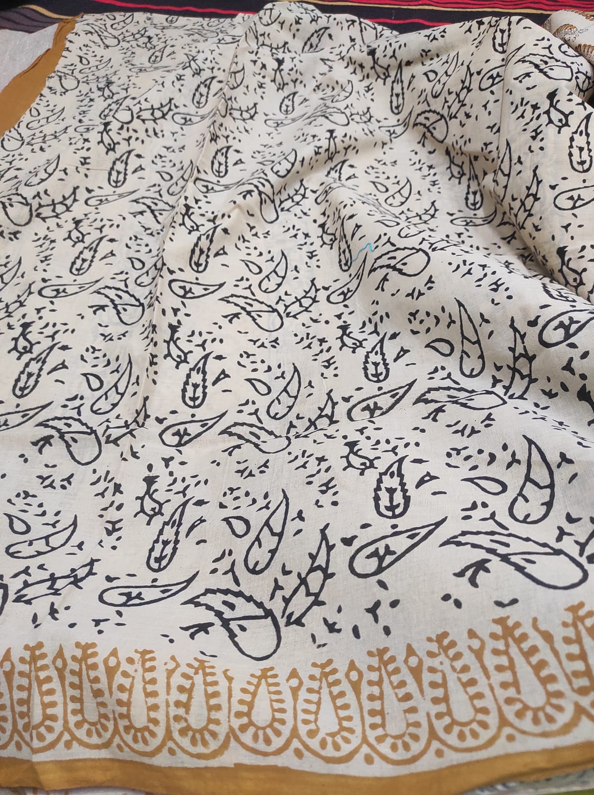 Hand block print saree