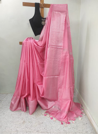 Cotton silk jari border saree