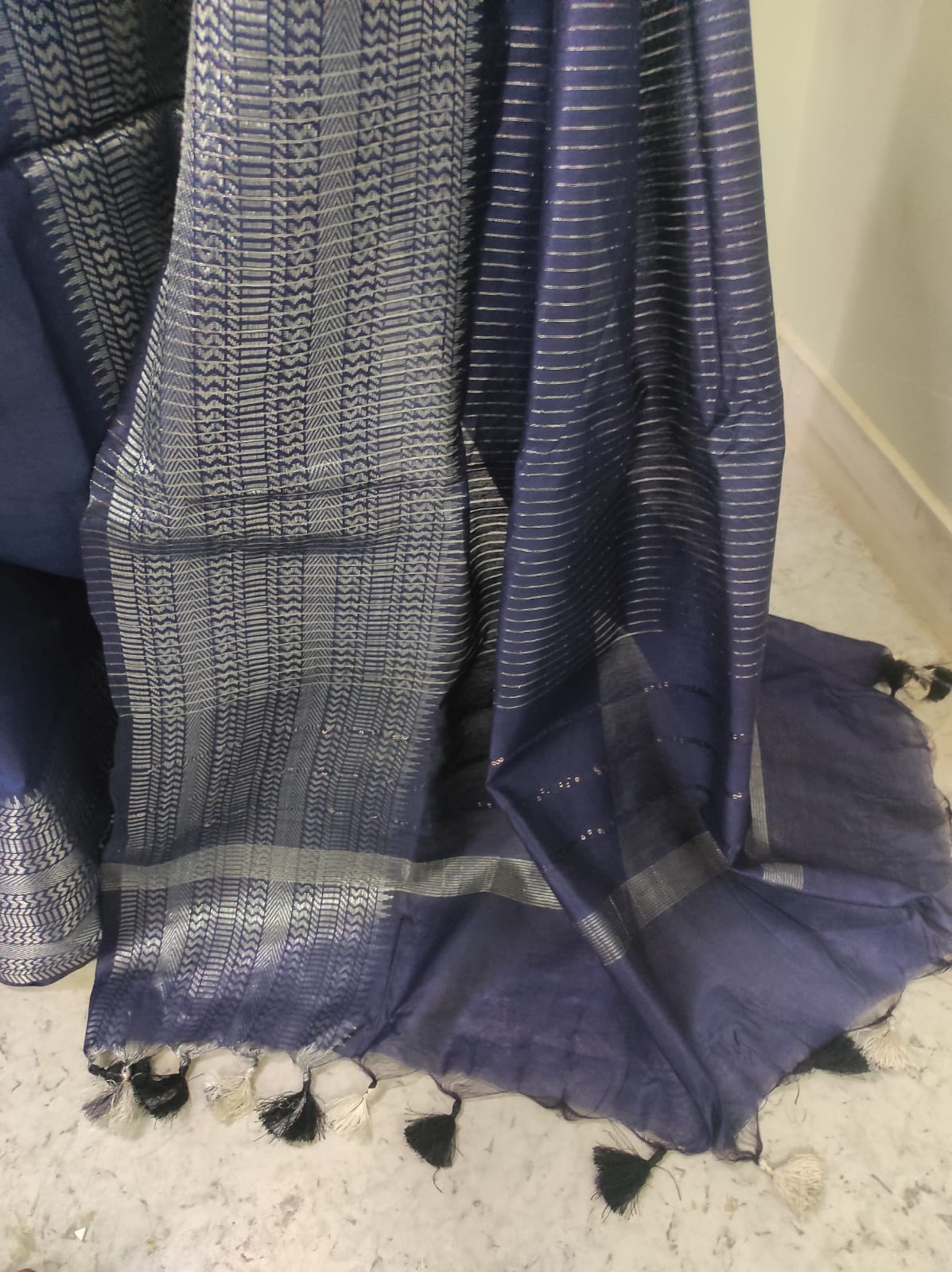 Cotton silk jari border saree