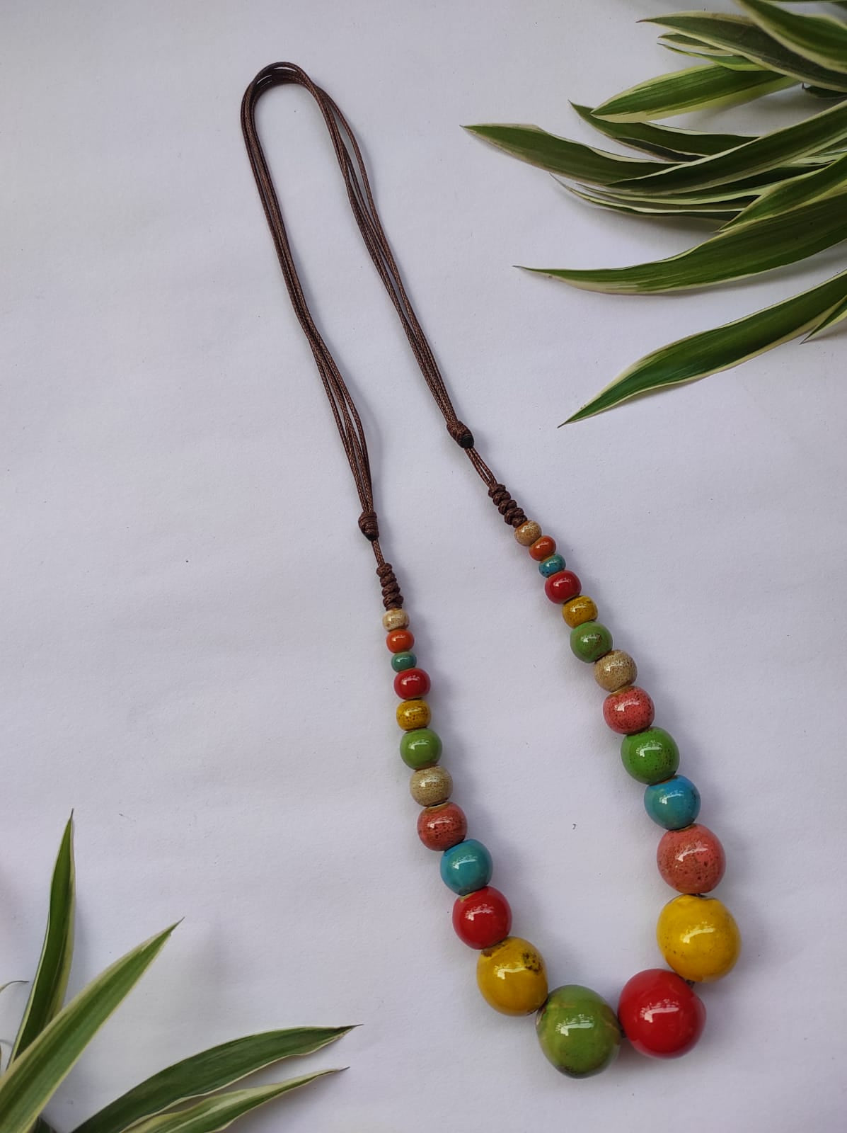 Ceramic beads neckpiece