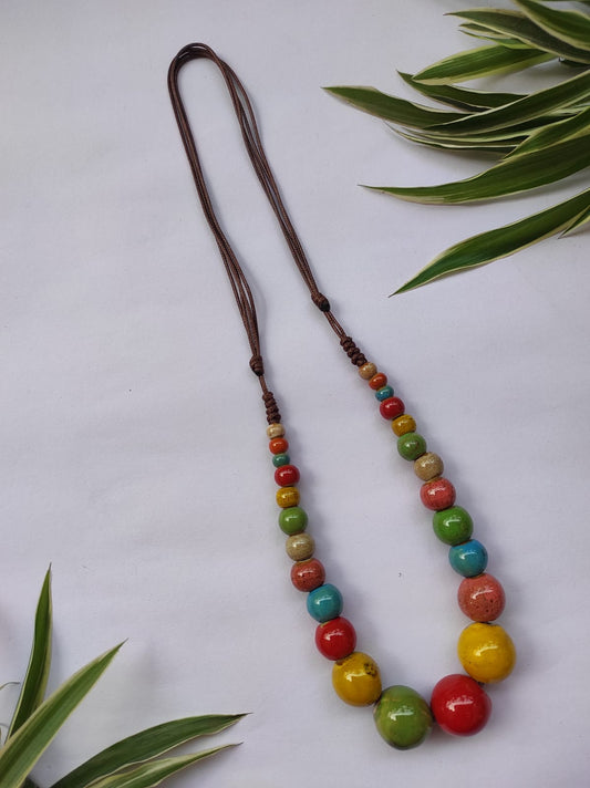 Ceramic beads neckpiece