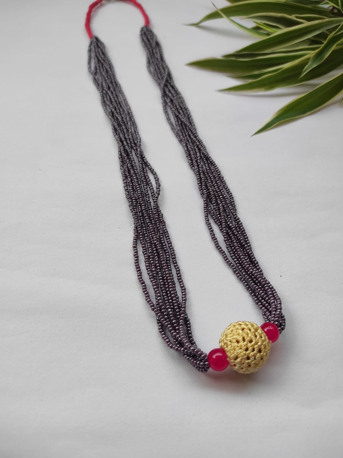 Seed beads neckpiece