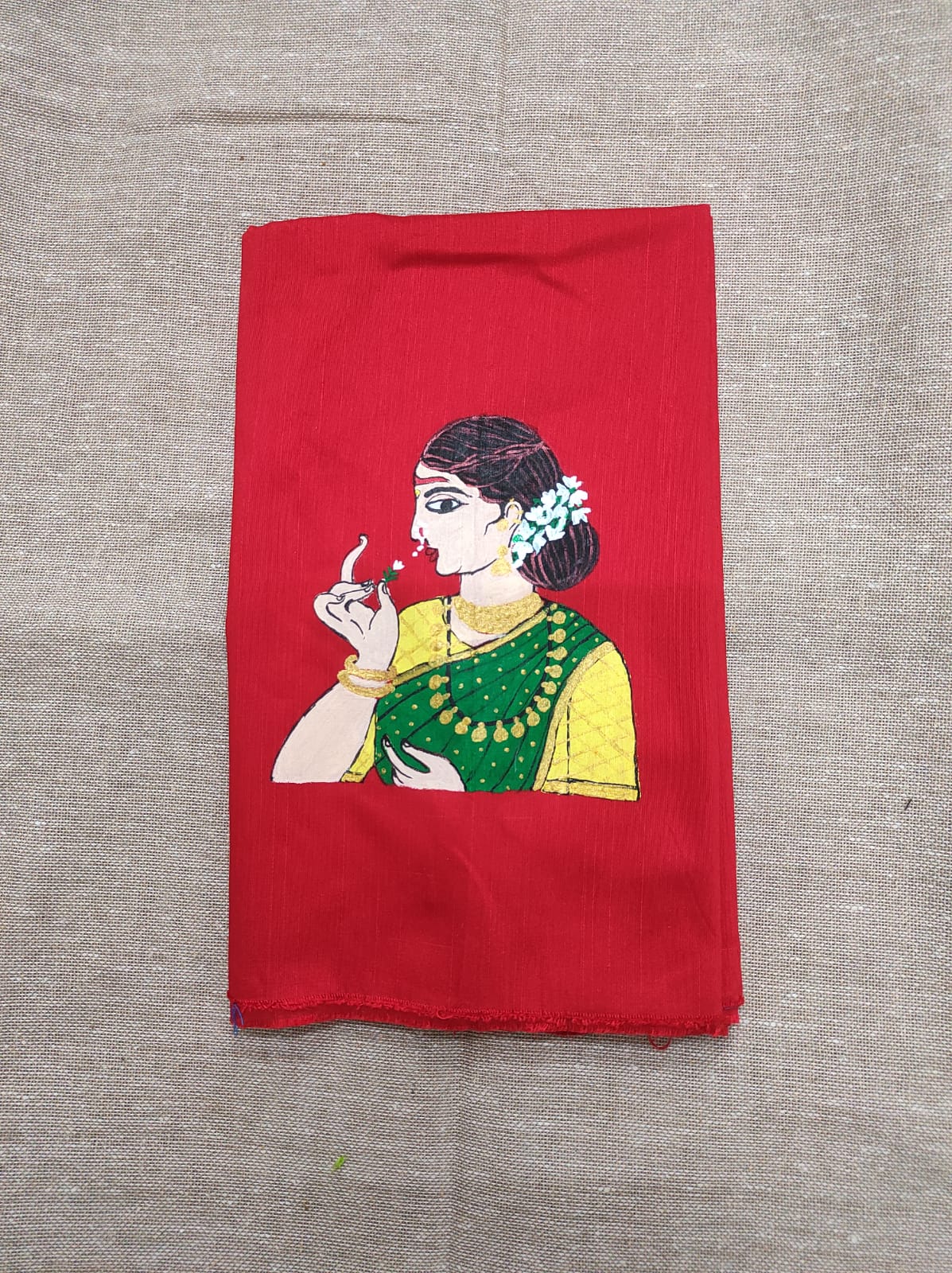 Handpainted blouse fabrics