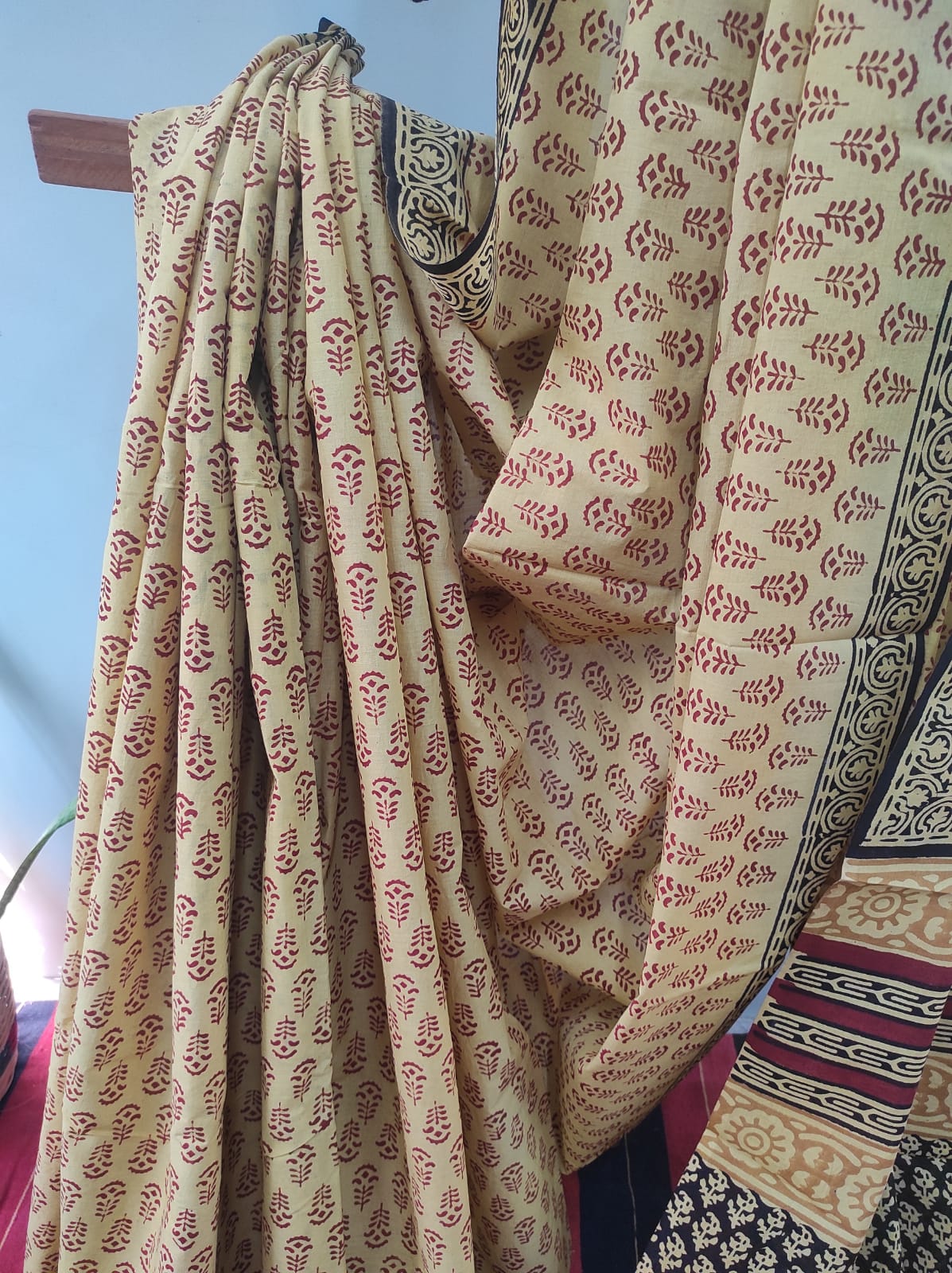 Hand block print saree