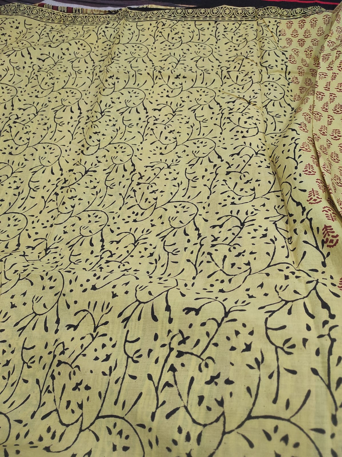 Hand block print saree